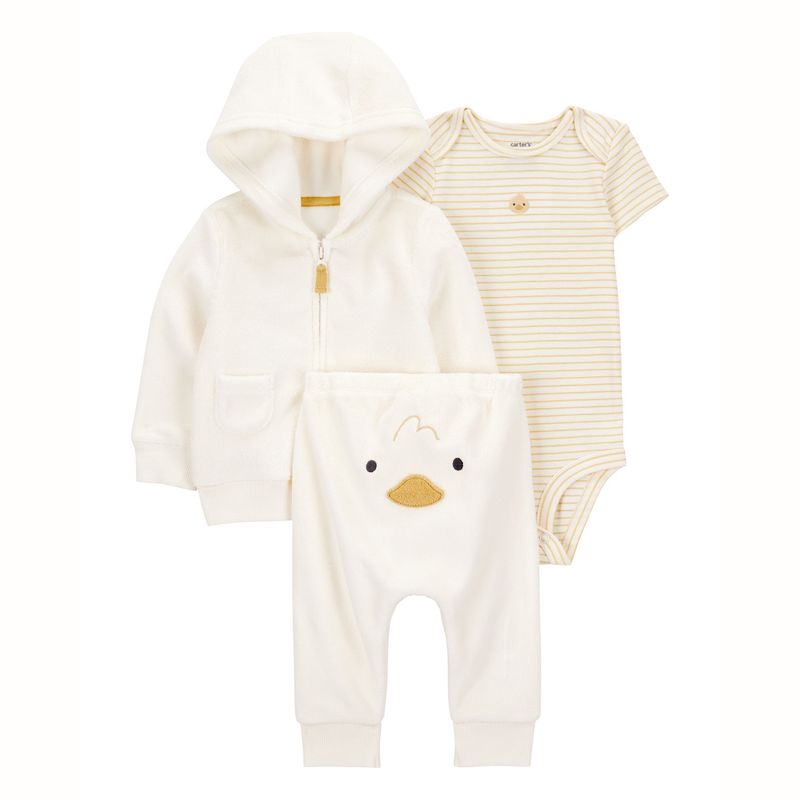 CARTER'S - Conjunto 3 Piezas Polerón, Pantalón y Body Unisex Bebé Carter's