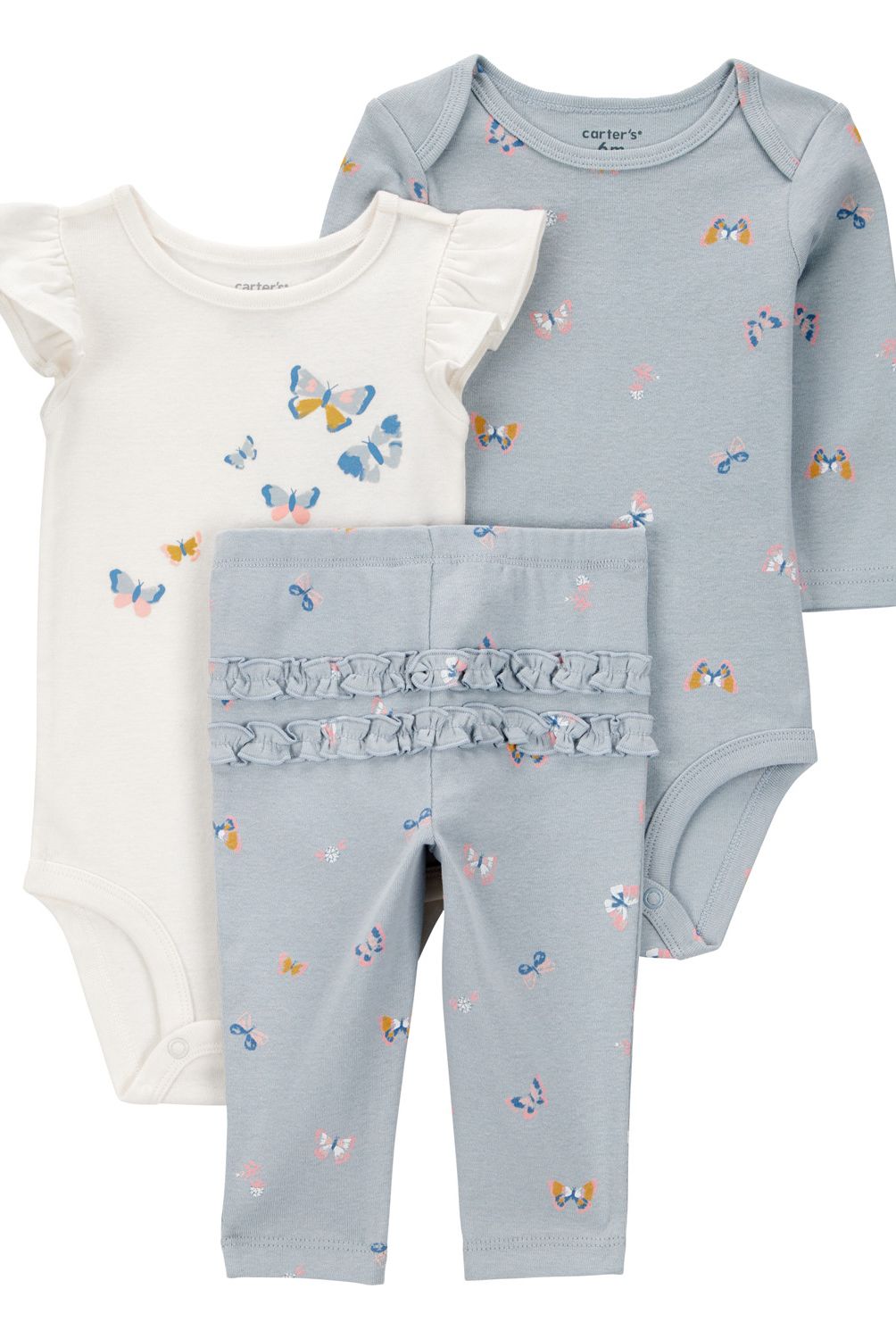 CARTER'S - Conjunto 3 Piezas Calza y Dos Body Bebé Niña Carter's