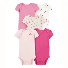 CARTER'S - Pack de Bodys Algodón 5 Unidades Bebé Niña