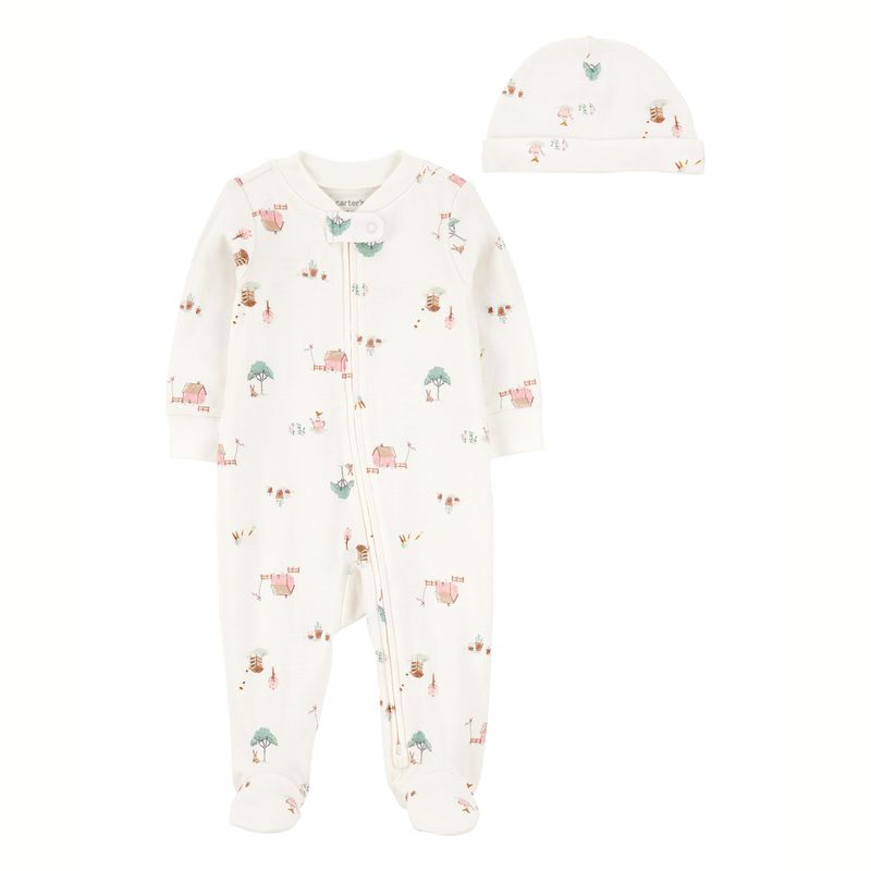 CARTER'S - Conjunto 2 Piezas Pijama y Gorro Bebé Niña Carter's