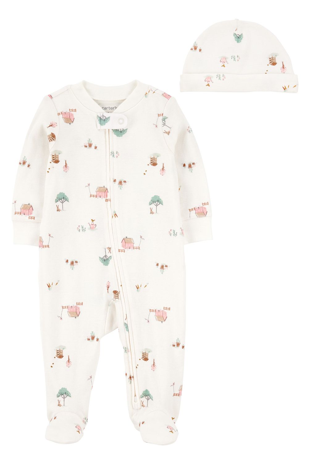 CARTER'S - Conjunto 2 Piezas Pijama y Gorro Bebé Niña Carter's