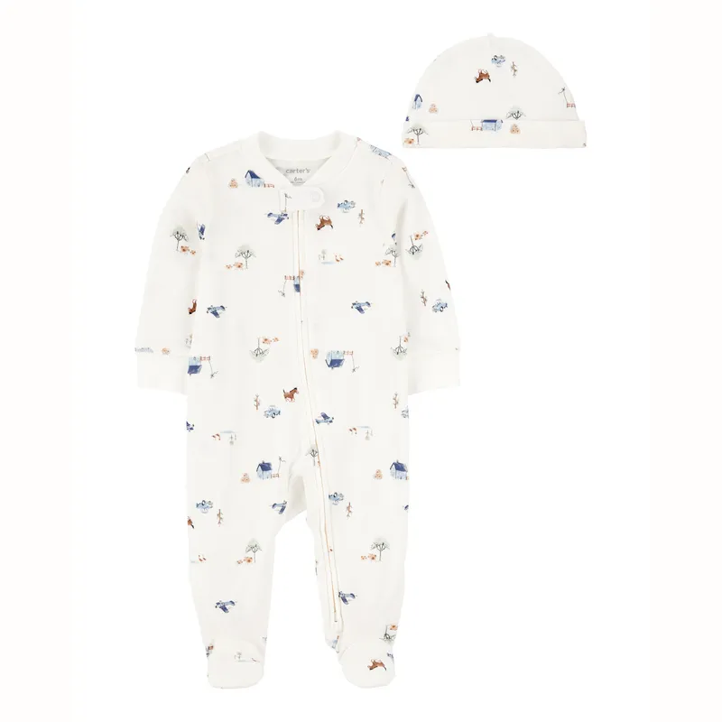 CARTER'S - Conjunto 2 Piezas Pijama y Gorro Bebé Niño Carter's