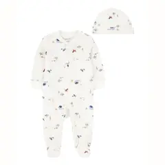CARTER'S - Conjunto 2 Piezas Pijama y Gorro Bebé Niño