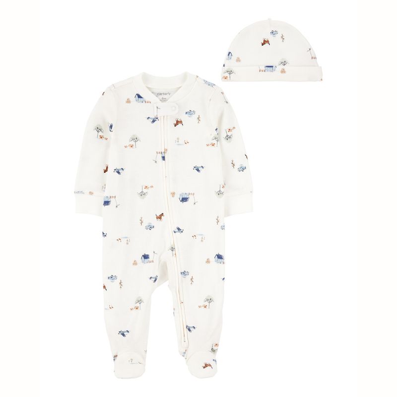 CARTER'S - Conjunto 2 Piezas Pijama y Gorro Bebé Niño Carter's