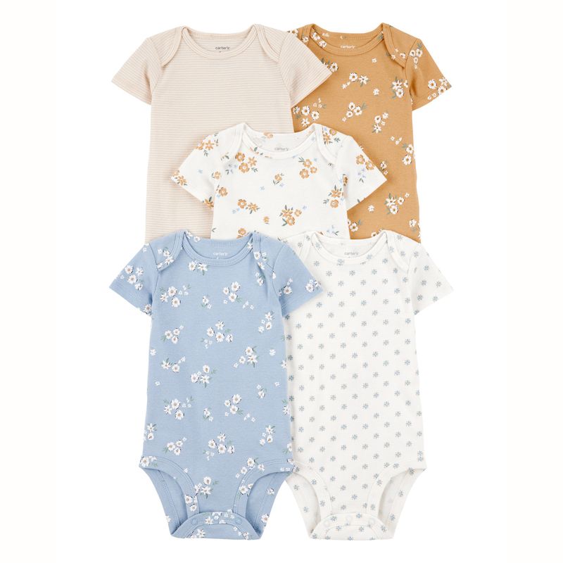 CARTER'S - Pack de Bodys Algodón 5 Unidades Bebé Niña Carter's