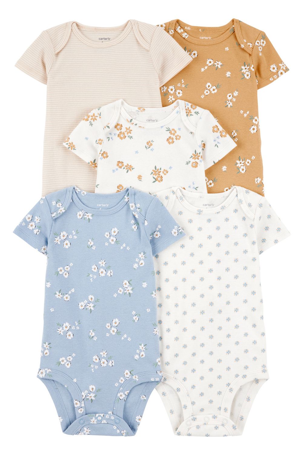 CARTER'S - Pack de Bodys Algodón 5 Unidades Bebé Niña Carter's
