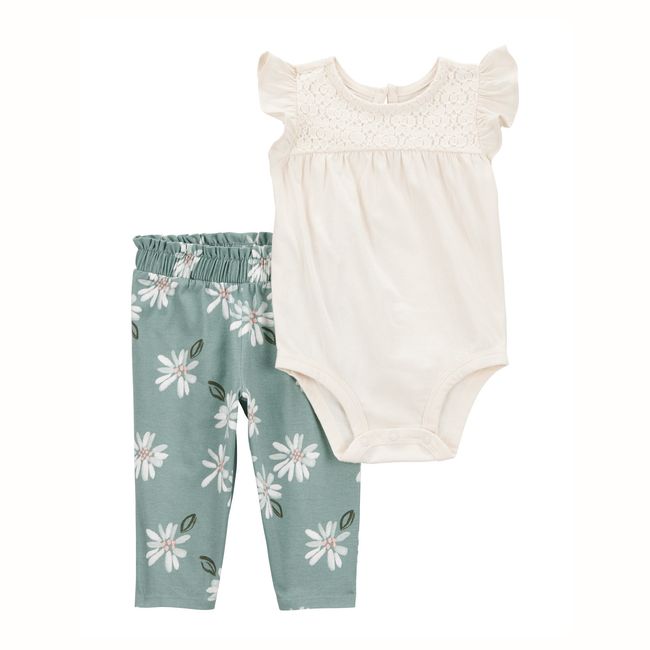 CARTER'S - Conjunto 2 Piezas Body y Pantalon Bebé Niña Carter's