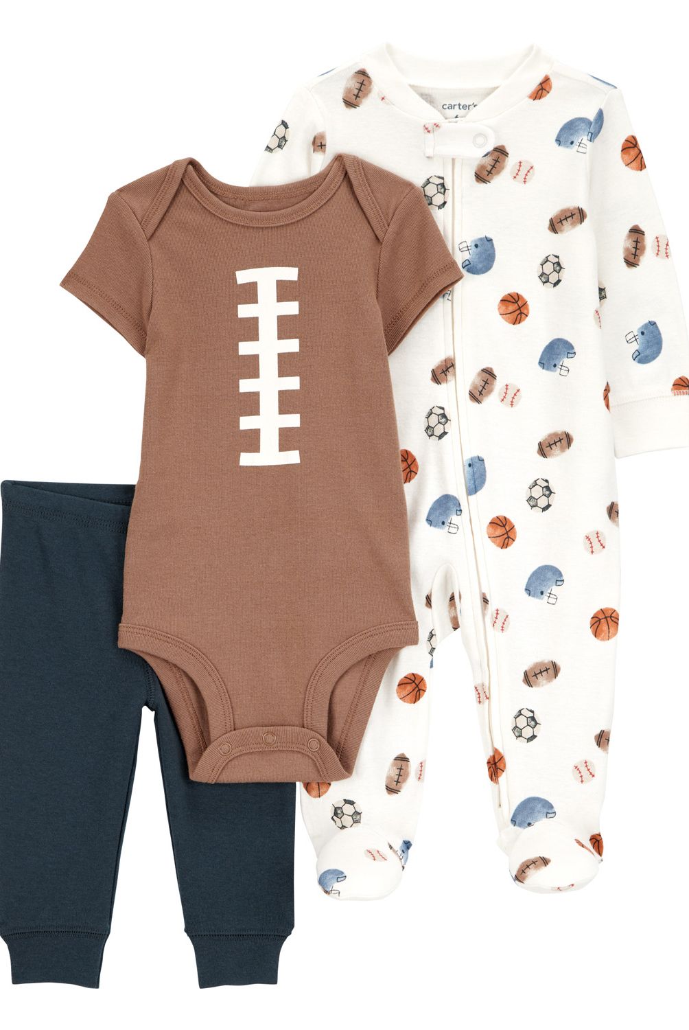 CARTER'S - Conjunto 3 Piezas Pijama, Body y Pantalón Bebé Niño Carter's