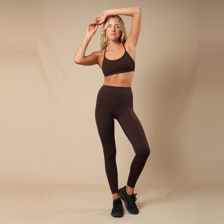 MALI Peto Deportivo Low Bra Coffee Mujer