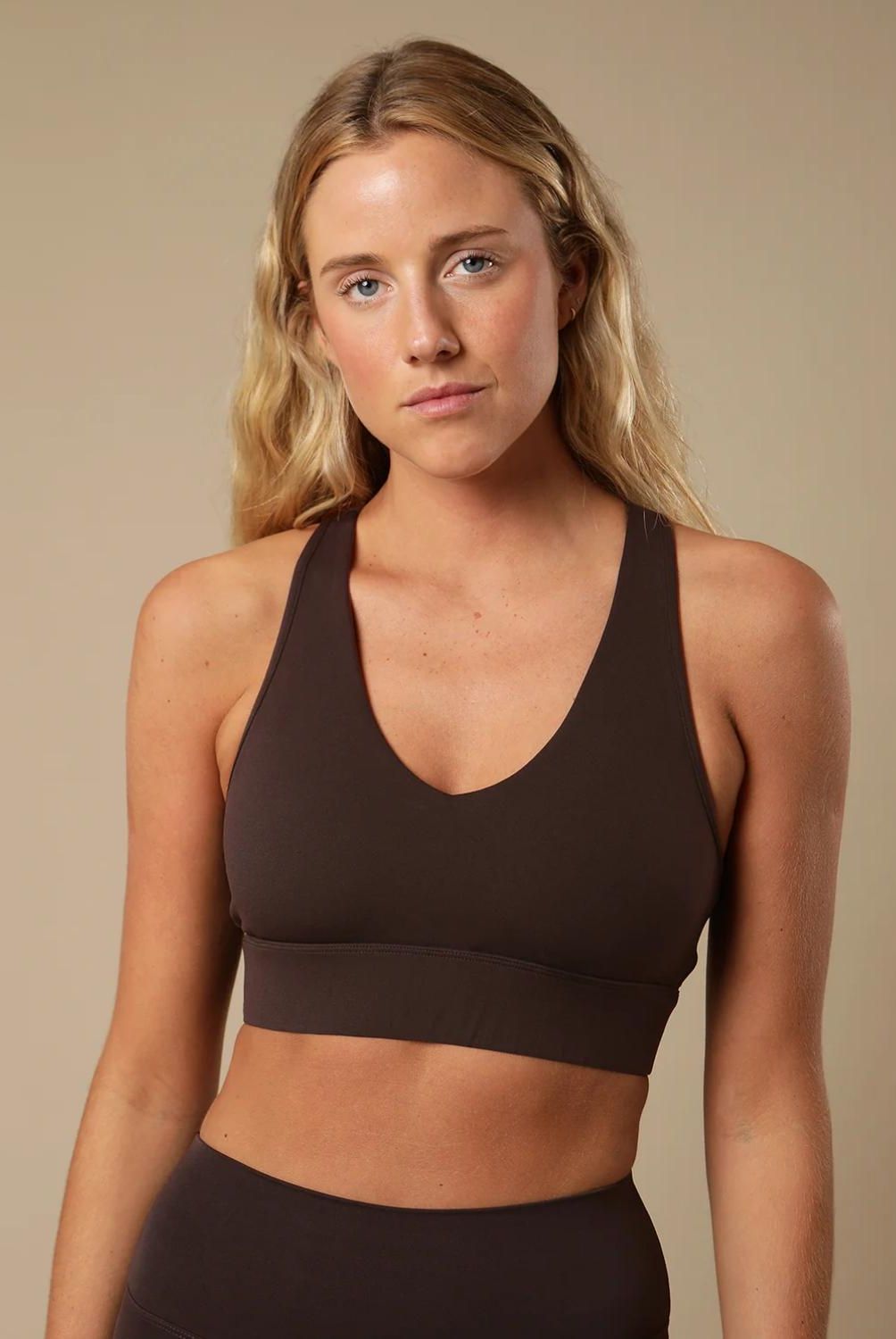 MALI - Peto Deportivo Racer Bra Coffee Mujer Mali
