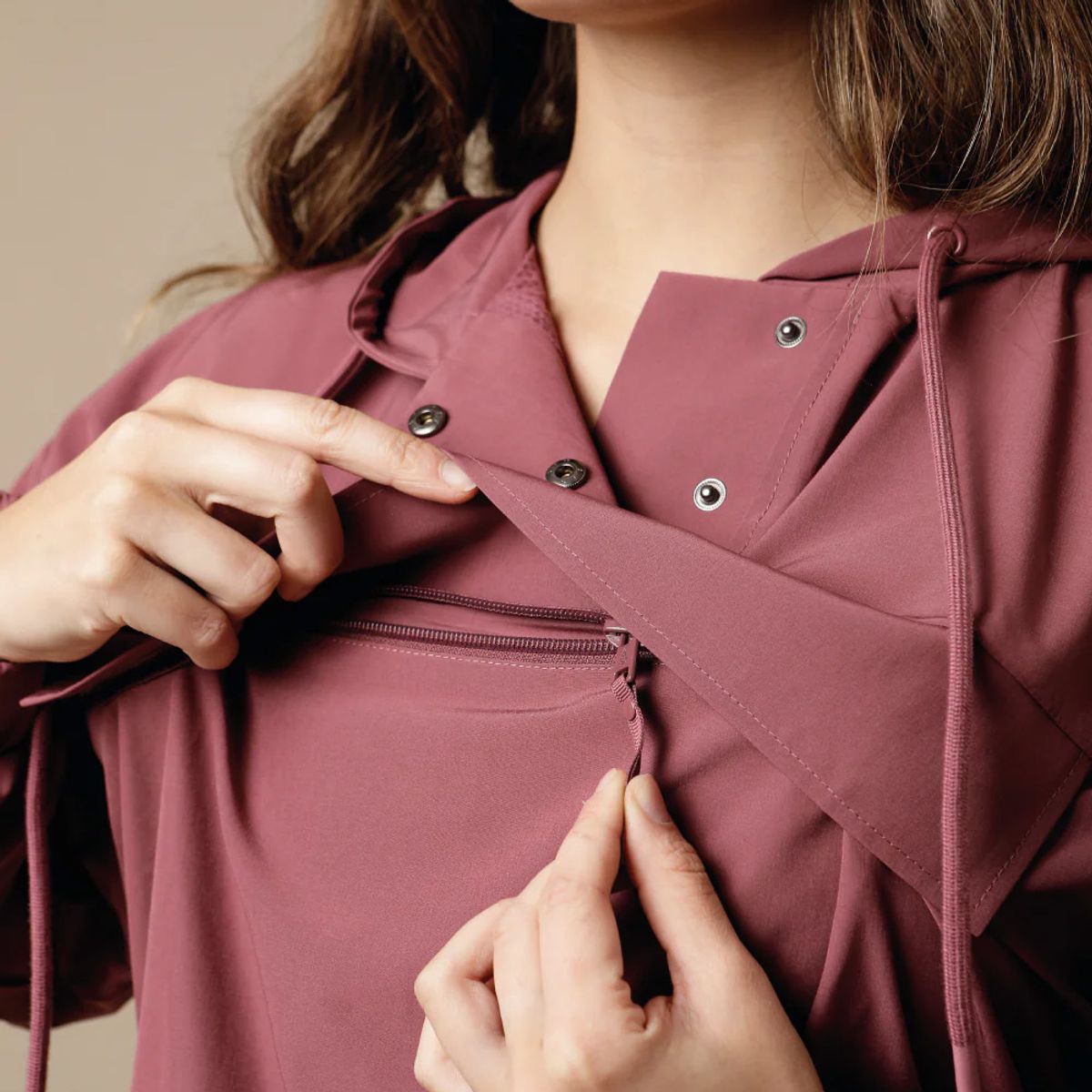 MALI - Cortaviento Deportivo Jacket Dusty Rose Mujer Mali