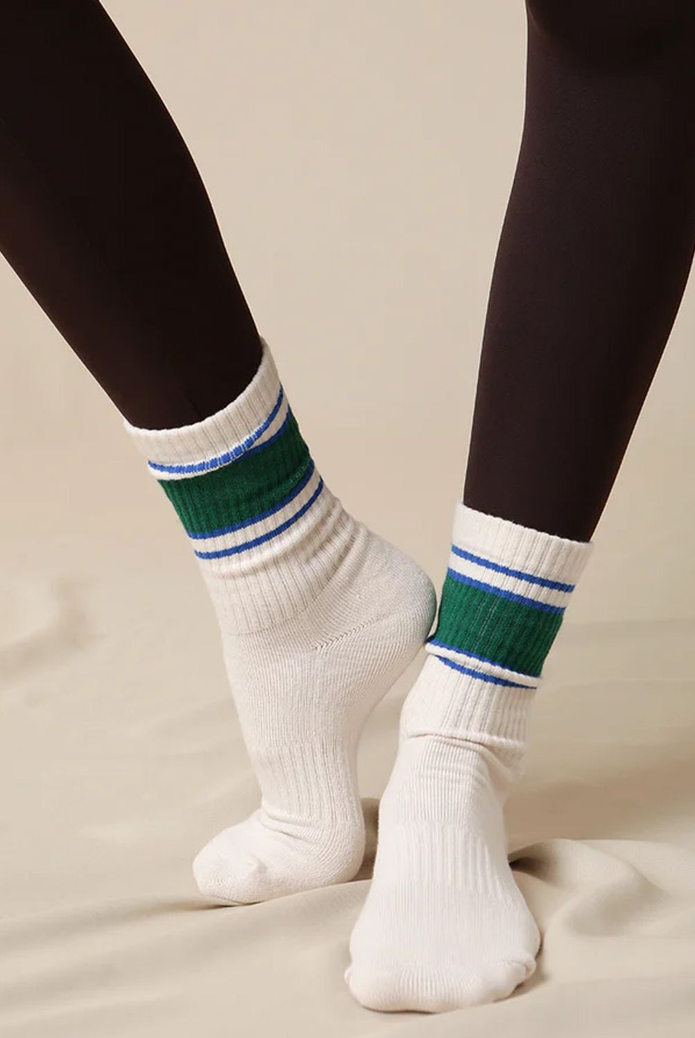 MALI - Calcetin Blue Green Stripes Mujer Mali