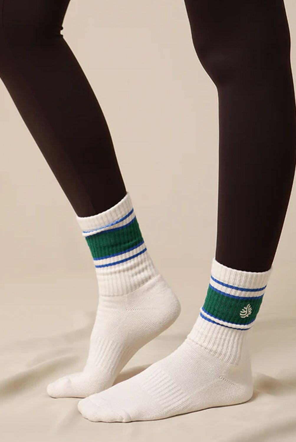 MALI - Calcetin Blue Green Stripes Mujer Mali