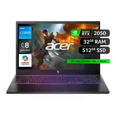 ACER - Notebook Gamer Nitro V15 ANV15-51-53W1-1 15.6" Intel Core i5 32GB RAM 512GB SSD RTX 2050