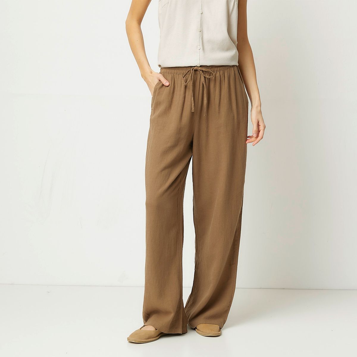 VERO MODA - Pantalón Lino Mujer Vero Moda