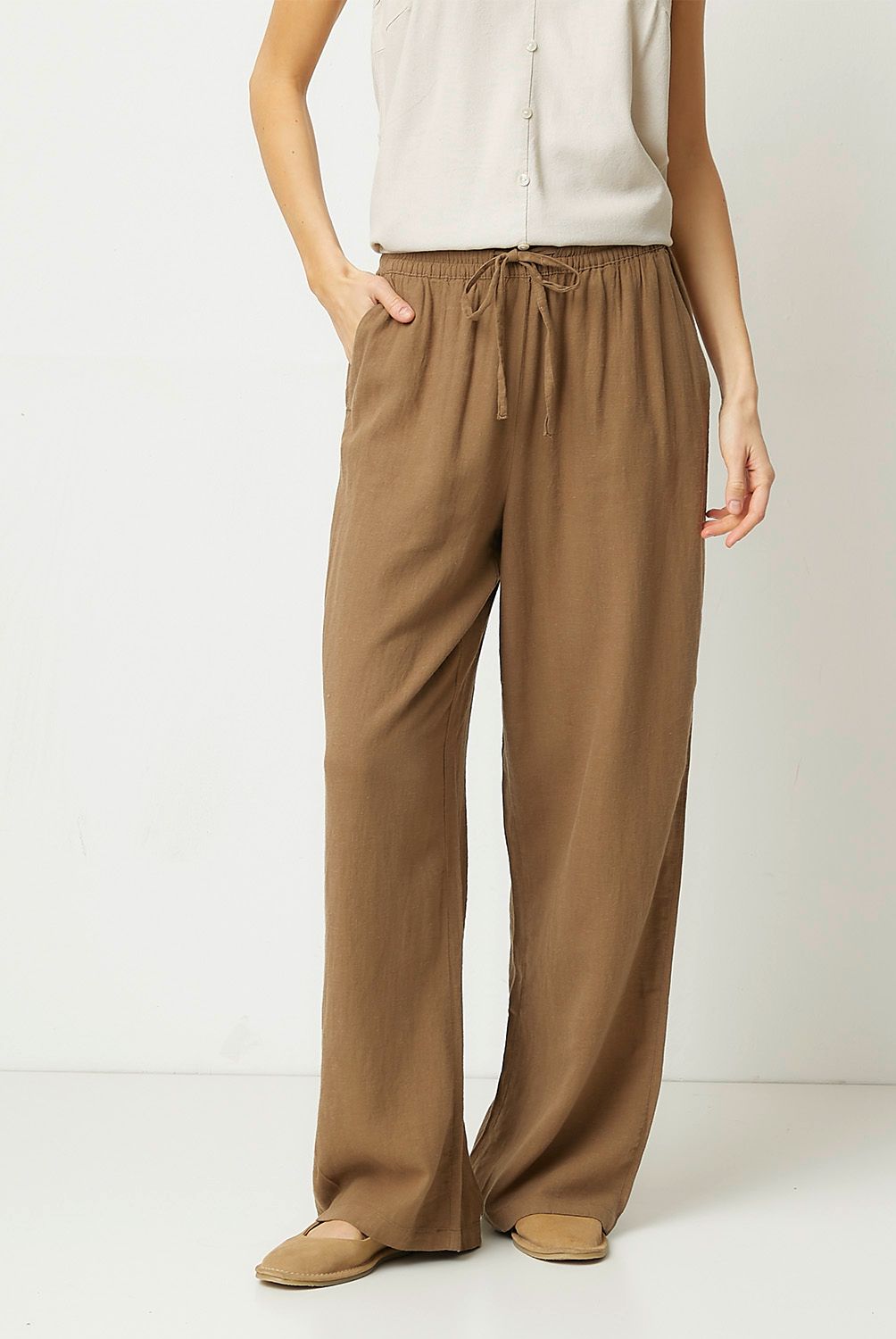 VERO MODA - Pantalón Lino Mujer Vero Moda