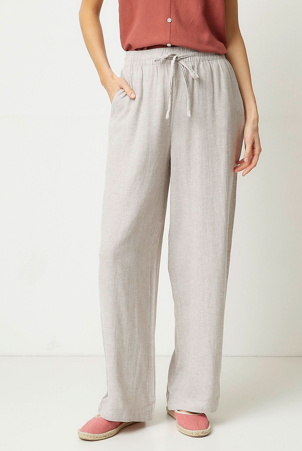 VERO MODA - Pantalón Lino Mujer Vero Moda