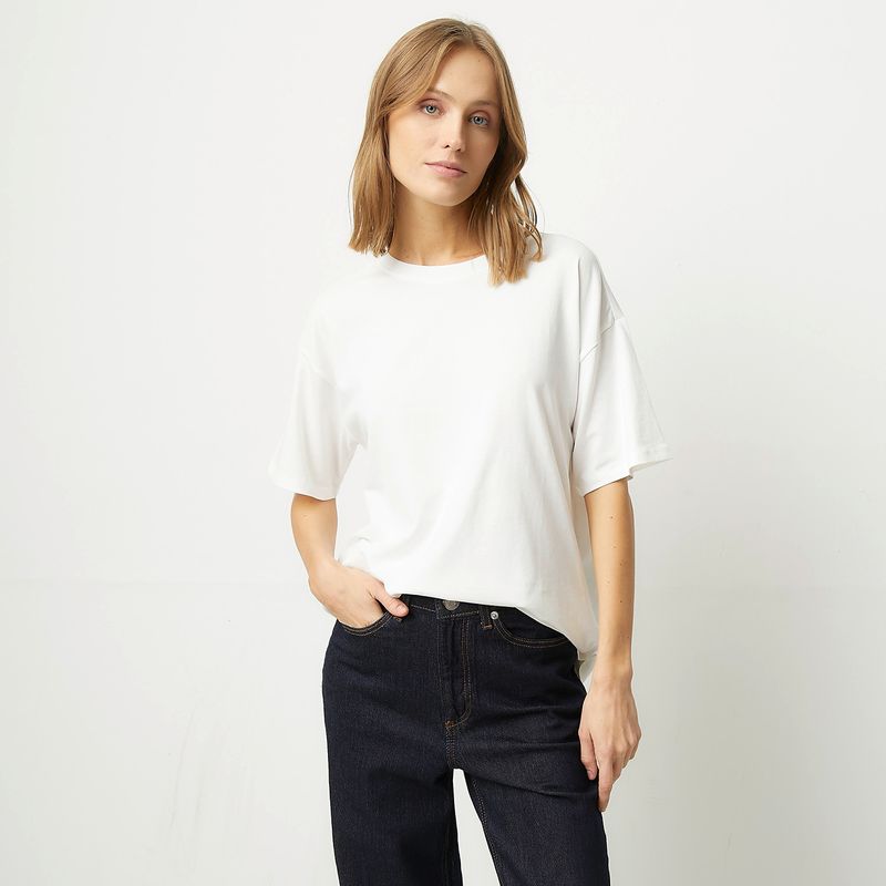 VERO MODA - Polera Lisa Manga Corta 100% Algodón Mujer Vero Moda