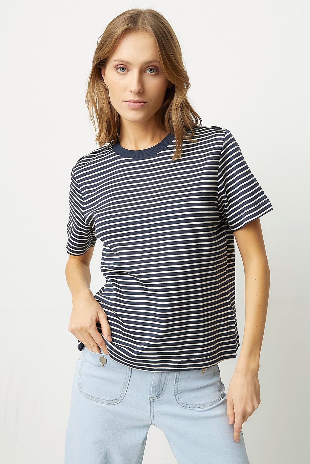 VERO MODA - Polera Estampada Manga Corta 100% Algodón Mujer Vero Moda