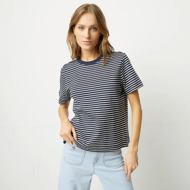 VERO MODA - Polera Estampada Manga Corta 100% Algodón Mujer Vero Moda