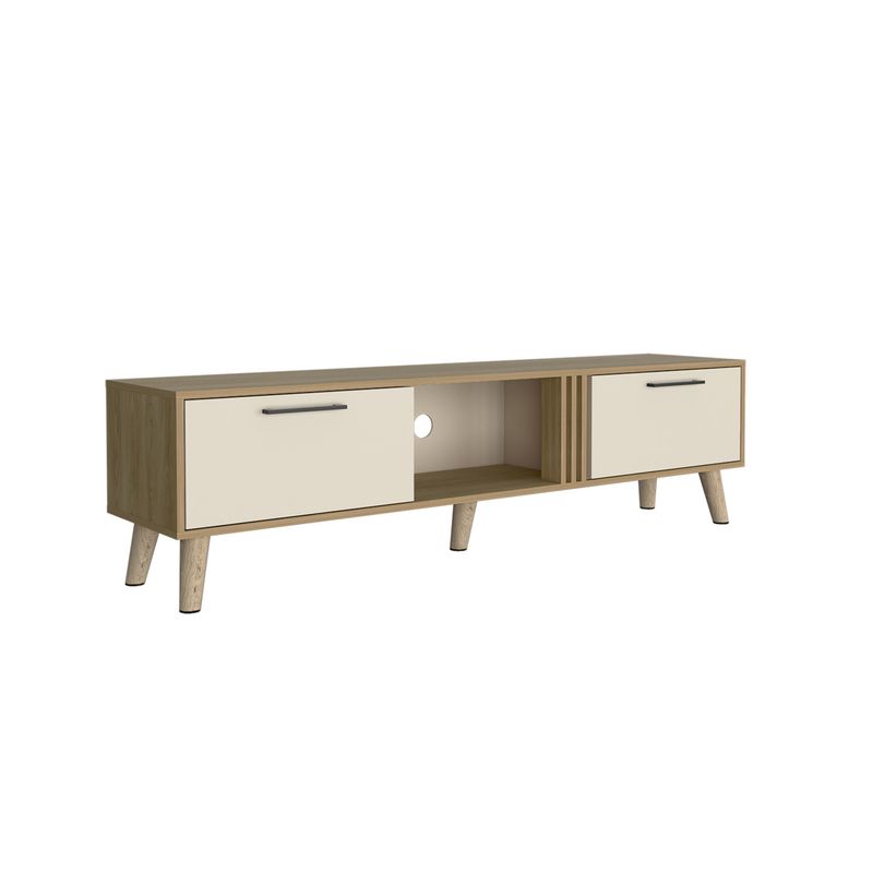 TUHOME - Rack Tv 65" Vance 2 Puertas Fresno Y Capri Tuhome