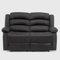 DANIELS - Sofá 2 Cuerpos Reclinable Praga Tela Negro