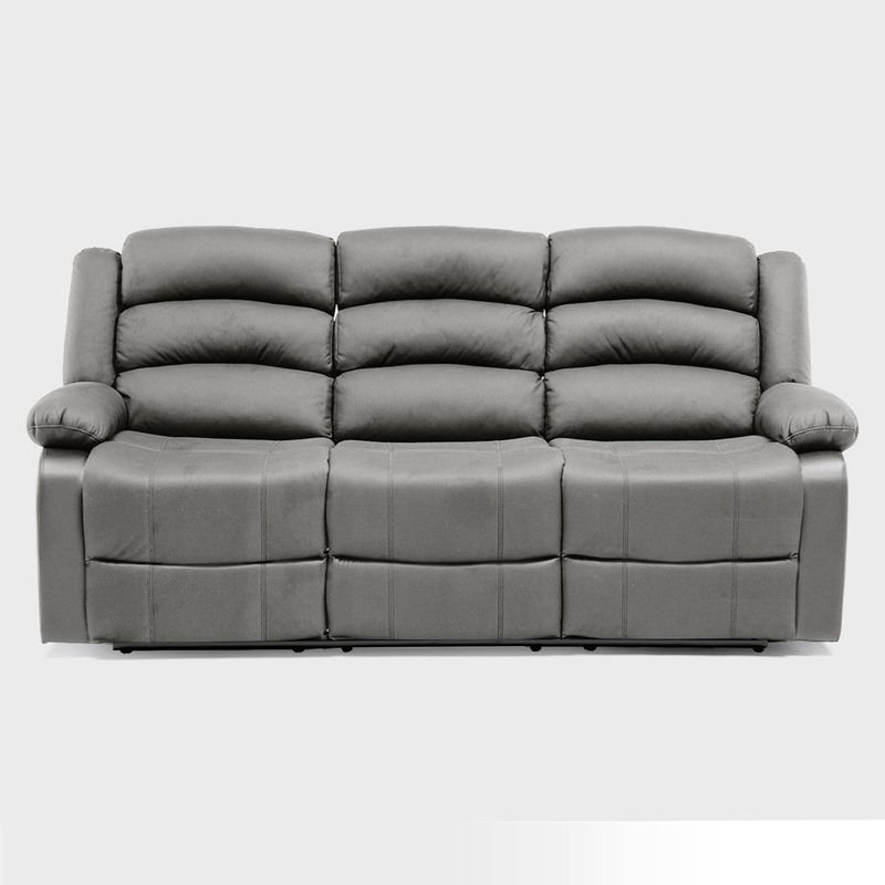DANIELS - Sofá Reclinable 3 Cuerpos Praga Eléctrico Tela C/Vaso Daniels