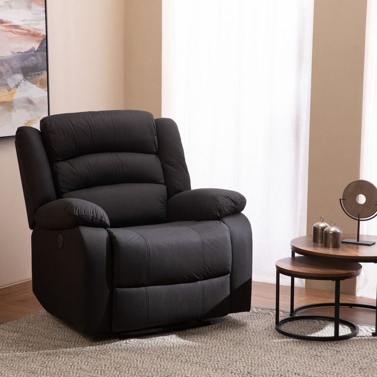 Berger Reclinable Praga Electrico Tela Negro