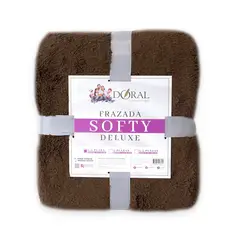 DORAL - Frazada Softy Lisa 1.5 Plaza Café