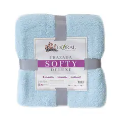 DORAL - Frazada Softy Lisa 1.5 Plaza Celeste