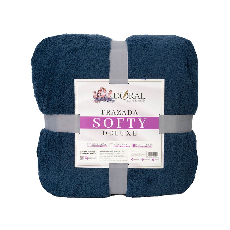 DORAL - Frazada Softy Lisa King Azul Doral