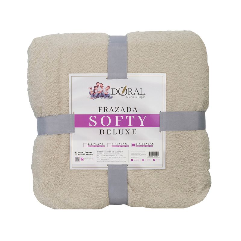 DORAL - Frazada Softy Lisa King Beige Doral