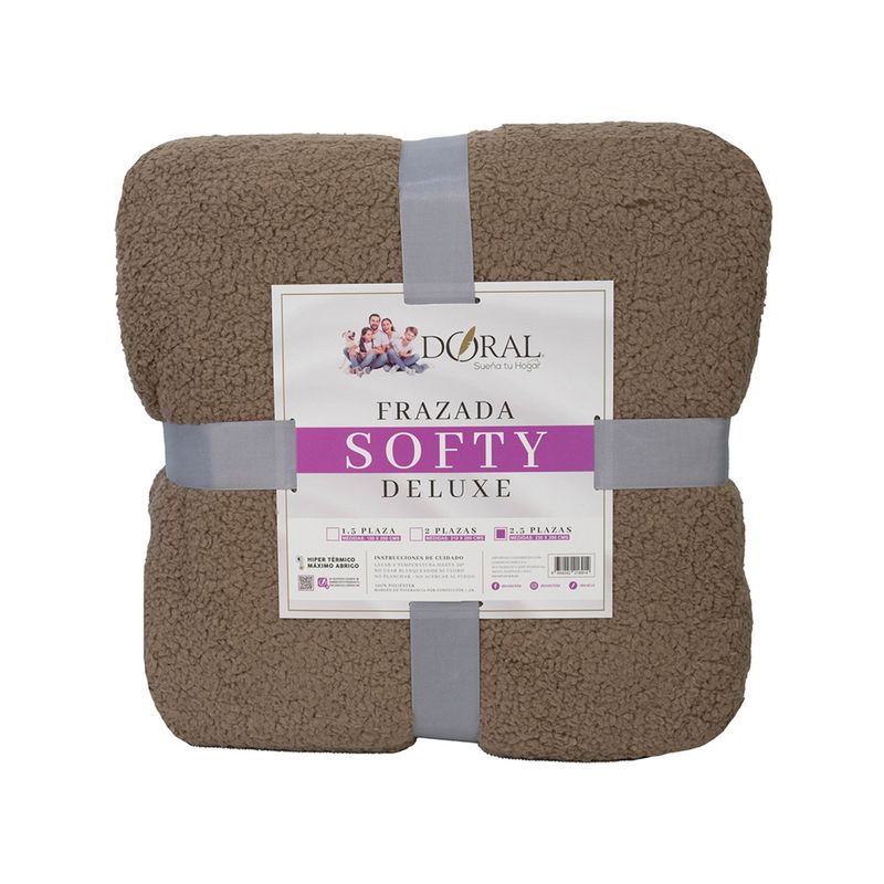 DORAL - Frazada Softy Lisa King Café Doral