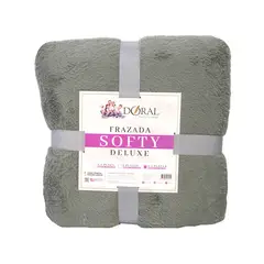DORAL - Frazada Softy Lisa King Gris