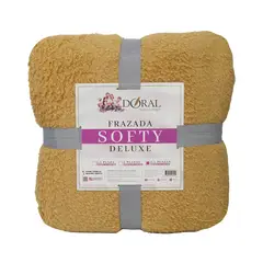 DORAL - Frazada Softy Lisa King Mostaza