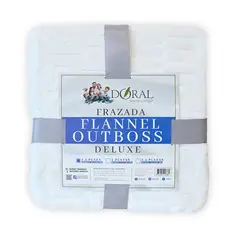 DORAL - Frazada Flannel Outboss 1.5 Plaza Blanco