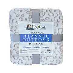 DORAL - Frazada Flannel Outboss 1.5 Plaza Gris