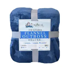 DORAL - Frazada Flannel Outboss King Azul Oscuro