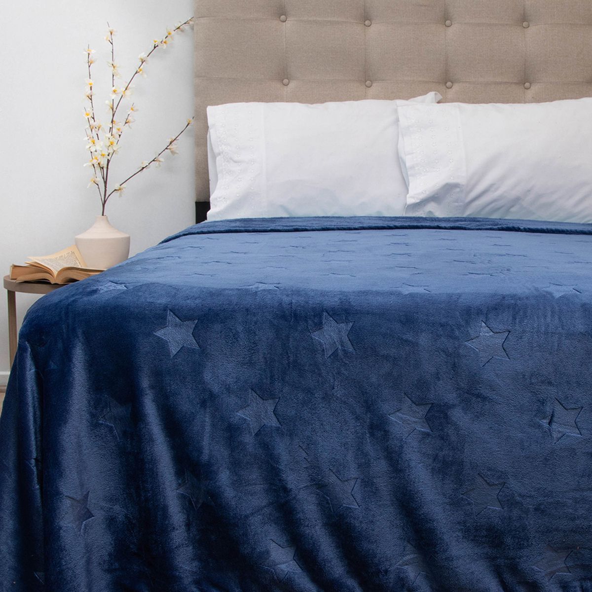 DORAL - Frazada Flannel Outboss King Azul Oscuro Doral