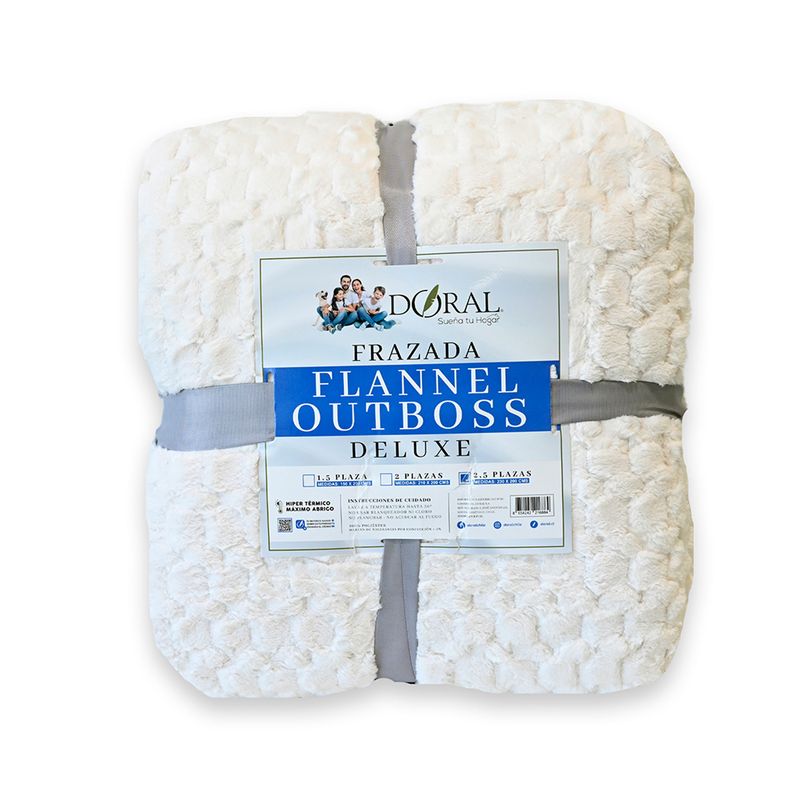 DORAL - Frazada Flannel Outboss King Crudo Doral