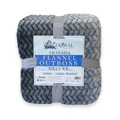 DORAL - Frazada Flannel Outboss King Gris