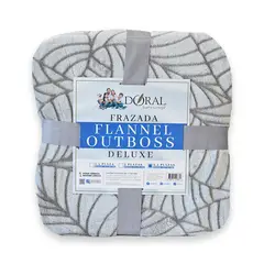 DORAL - Frazada Flannel Outboss King Gris