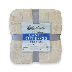 DORAL - Frazada Flannel Outboss 2 Plazas Beige