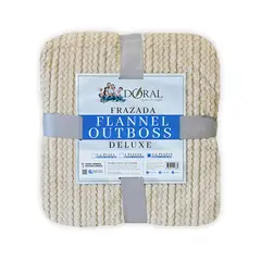 DORAL - Frazada Flannel Outboss King Beige