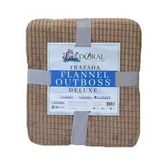 DORAL - Frazada Flannel Outboss King Café