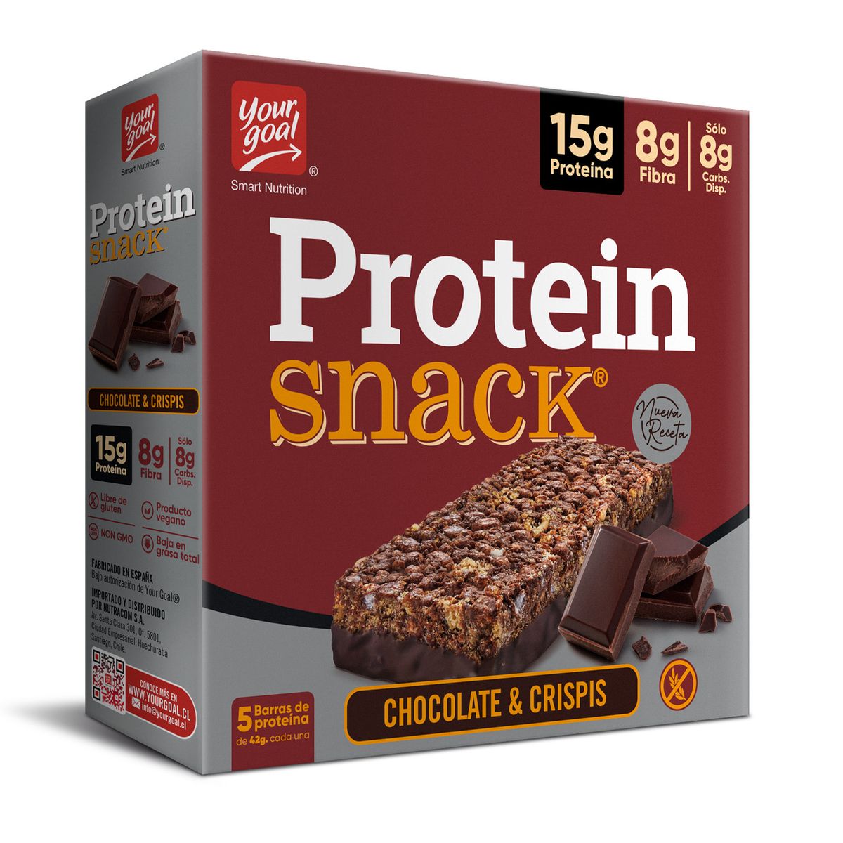 YOUR GOAL - Barra Protein Snack Chcolate 5 Un Your Goal