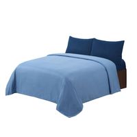 Juego De Sábanas Polar Azul 2 Plazas