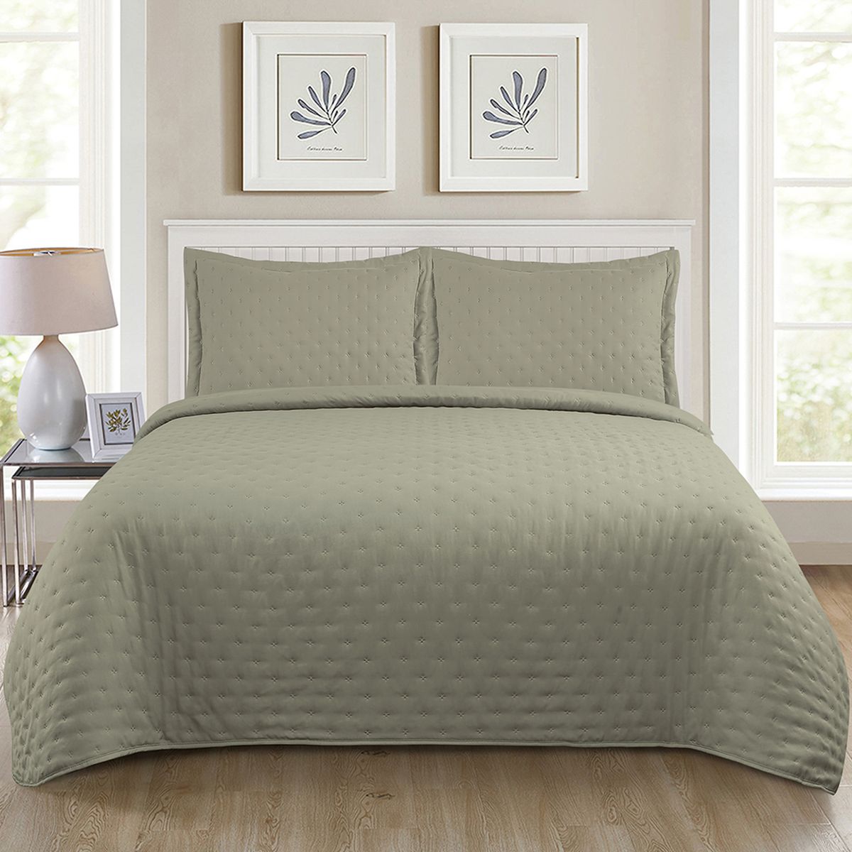 ILLUSIONS - Quilt Mf Roma 3 Plazas Olivo Illusions