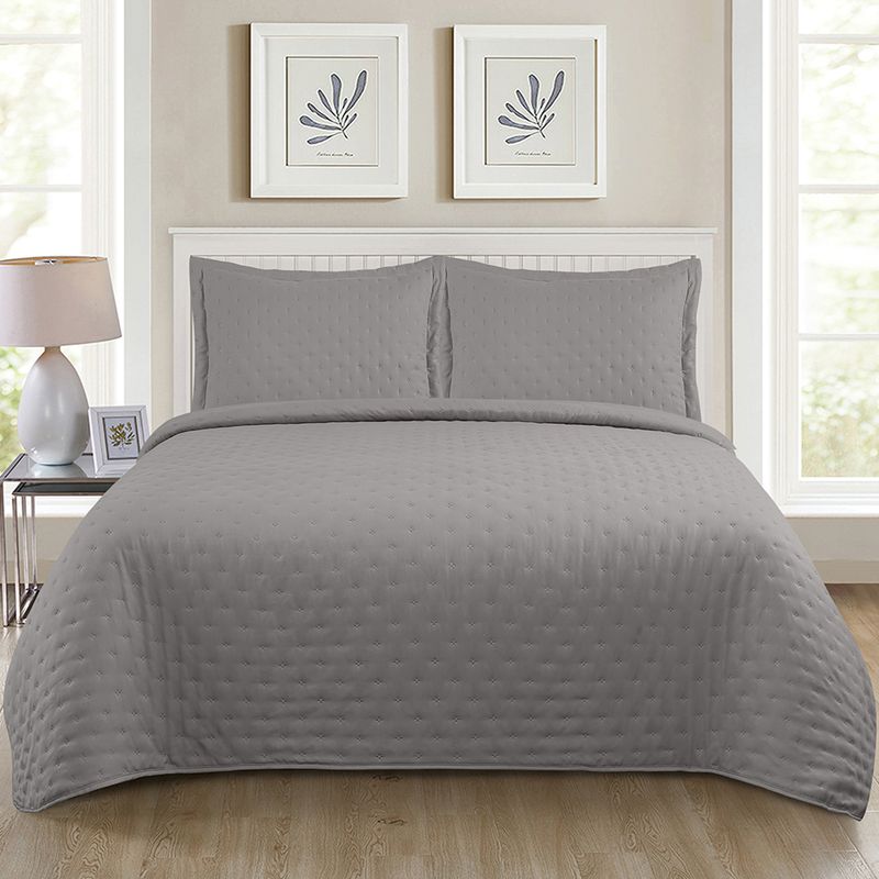 ILLUSIONS - Quilt Mf Roma 3 Plazas Gris Illusions