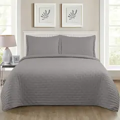 ILLUSIONS - Quilt Mf Roma 3 Plazas Gris